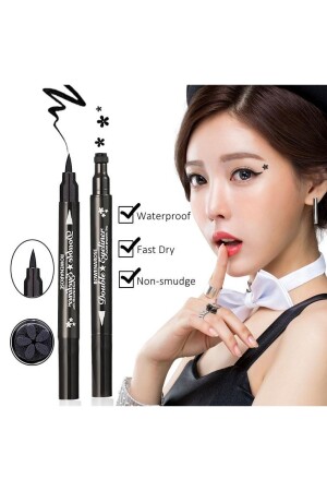 Çift Taraflı Çiçek Desenli Kalem Eyeliner - Rowenarose