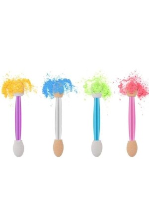 Double Side Eyeshadow/Eyebrow-Lip Eyeliner Brush-Sponge Tip Oval Makeup Brush & Applicator - Hirosh