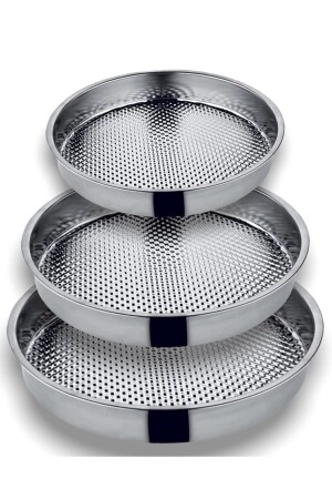 Çiğ Köfte Tepsisi & Leğeni 3'lü Set 39-42-44cm - Yıldız çelik
