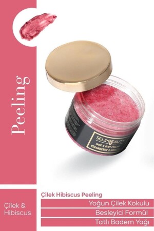 Çilek - Hibiscus El Ve Vücut Peeling 250 ml - Selin Beauty