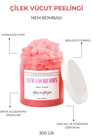 Çilek Özlü Nem Bombası- Anında Batık Karşıtı El-vücut Peeling - The Mimosa Care