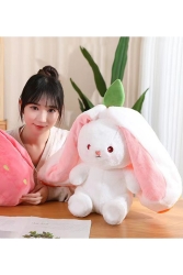 Çilek Tavşan Çantalı Sevgiliye Özel 50 CM 230717002 - HARİKA PELUŞ FABRİKASI