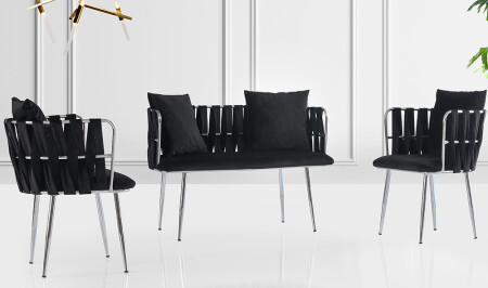 Çınar Black Tea Set Armchair - Cadde Yıldız