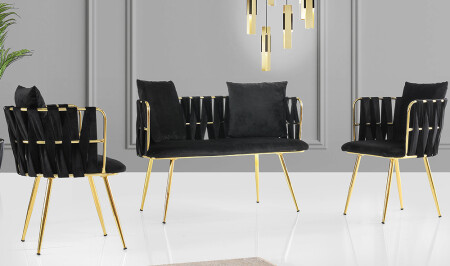 Çınar Black Tea Set Armchair V2 - Cadde Yıldız