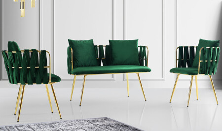 Çınar Green Tea Set Armchair - Cadde Yıldız