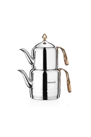 Çintemani Rosagold Teapot Set - Korkmaz