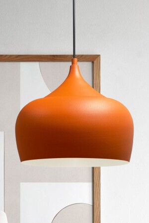 Circle Orange Metal Single Chandelier Living Room Kitchen Cafe Office Hotel Single Chandeliers Lamp Lighting BMM2040 - Bamyum