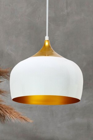 Circle White Metal Chandelier Living Room Desktop Kitchen Cafe Office Hotel Single Chandeliers Lamp Lighting RSA2040XXXX02 - Bamyum