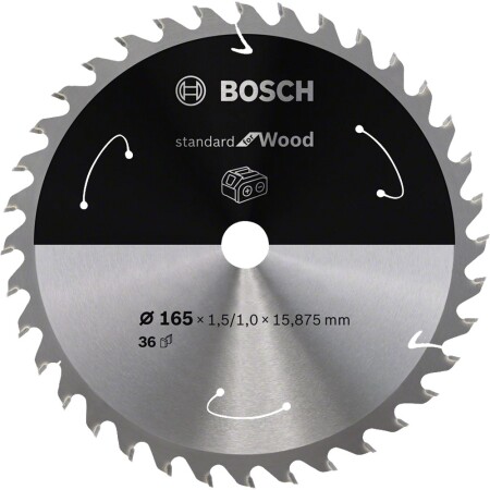Circular saw blade for wood BOSCH 165x20x1.5/1mm Z24T - Bosch Accessories