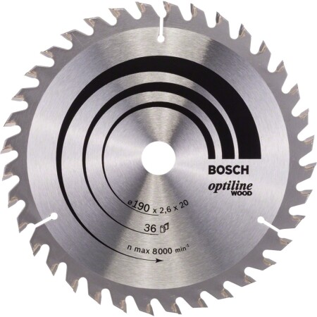 Circular saw blade for wood BOSCH 190x30x2.4mm Z24 - Bosch Accessories
