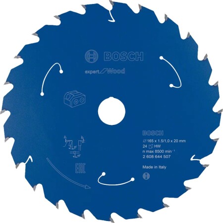 Circular saw blade for wood BOSCH Expert 165x20x1.5/1x24T - Bosch Accessories