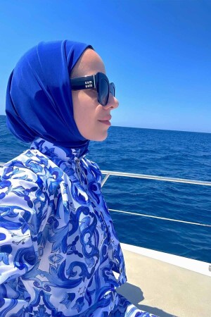 Çıtçıtlı Bone - Saks Mavi - Ka Hijab
