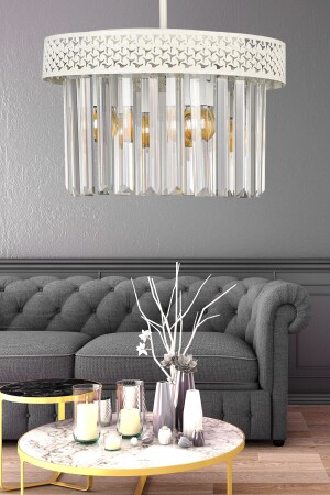 Citrus 3. White Lux Crystal Stone Chandelier BEG1032BEG03 - Begüsa