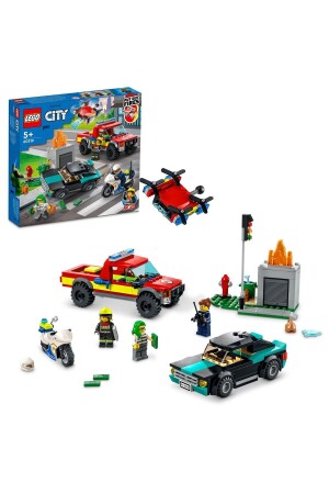 ® City Fire Brigade Rescue Operation and Police Chase 60319-Fire Engine Toy Construction Set (295 Pieces) RS-L-60319 - LEGO