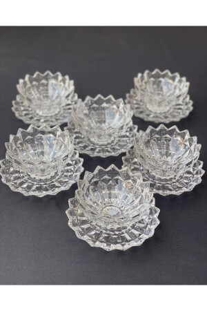 City Glass Dolce Plain 12 Piece Snack Set for 6 Persons DOLCE SIMPLE SET - KALKAN ZÜCCACİYE