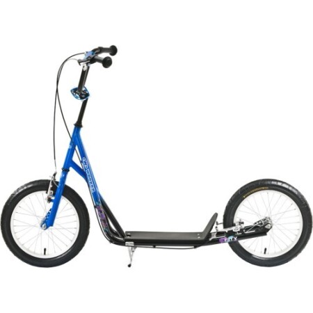 City scooter with inflatable wheels Worker City (up to 100kg) - Black-Blue - Worker