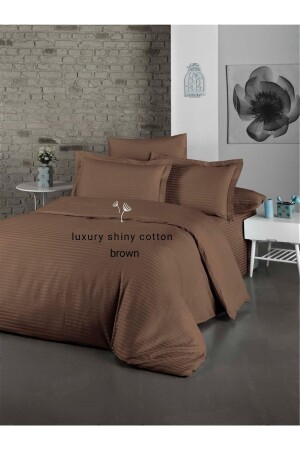 Çizgili Pamuk Saten 0000000000000001 - BADEL HOME textil