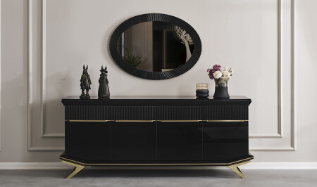 Clara Black Gold Console - Cadde Yıldız