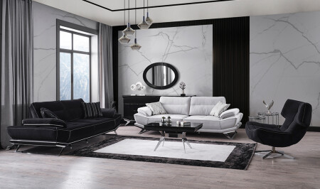 Clara Black Sofa Set - Cadde Yıldız