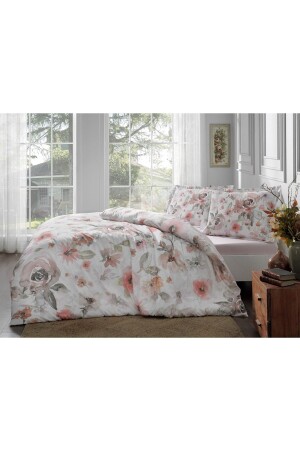 Clara Salmon Double Cotton Satin Duvet Cover Set 740-60276822 - Taç