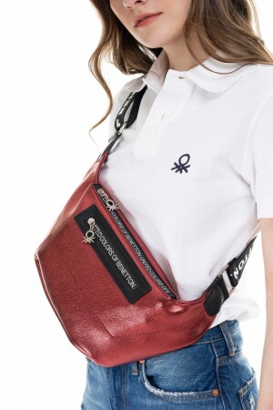 Claret Red - Black Women's Messenger Bag BNT134 - United Colors Of Benetton