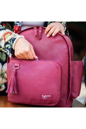 Claret Red Coco Store Espace Mother Baby Care Backpack - Babyes