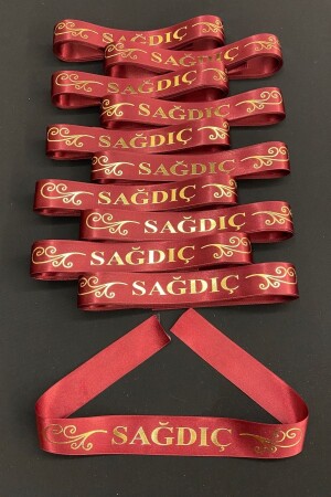 Claret Red Groomsman Sleeve Arm Ribbon Henna Night Wedding - 1 Piece - Zeymerade