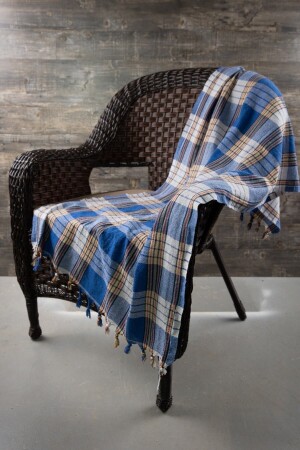 Classic Blue Turkish Bath Peshtemal 80x170 Cm - Mcn Tekstil