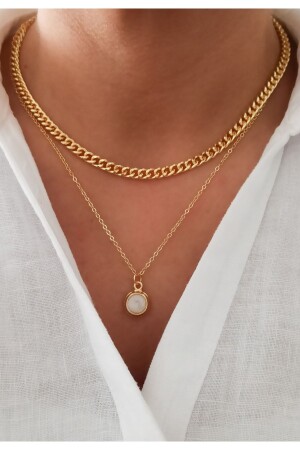 Classic Chain Sedef 2-Piece Combination Set - Denizdenal