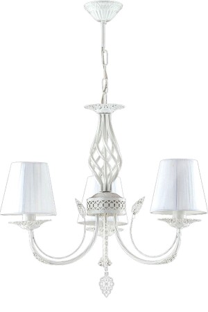 Classic Chandelier with 3 White Hats F-137-3-B - Trendylight