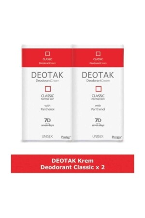 Classic Cream Deodorant 35 ml 2 Pieces - Deotak