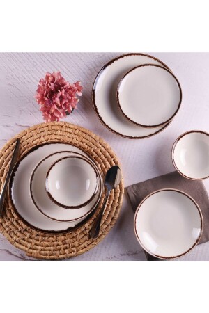 Classic Mesh 24 Piece Dinner Set for 6 Persons 14365 - Tulü Porselen
