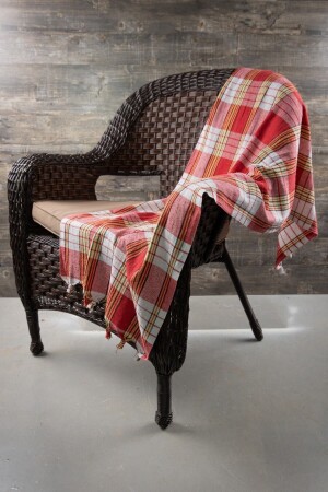 Classic Red Turkish Bath Peshtemal 80x170 Cm - Mcn Tekstil