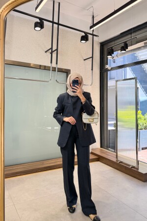 Classy Blazer Suit - Navy Blue - Duendeca