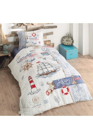 Clasy Single 4 Season Quilted Duvet Cover Set Sailife - DENİZLİ ÇEYİZ