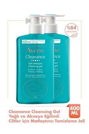 Cleanance Gel Face Washing Gel Nettoyant Cleansing Gel 400 Ml Advantage Set of 2 - Avene