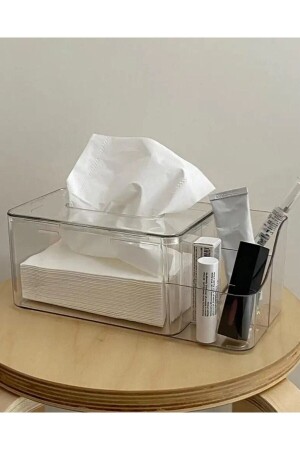 Clear Napkin Organizer Transparent Napkin Holder 2 Compartments - Esti
