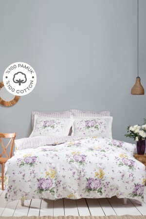 Clementi Salmon Double 100% Cotton Satin Duvet Cover Set 200. 21. 01. 0417 - Karaca Home