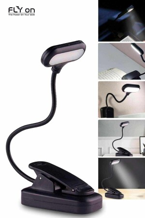 Clip-on Book Reading Light Led Book Reading 3 LED Latch Lamp White Light Table Lamp-fnr100 - Flyon