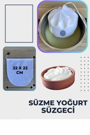 Cloth Bag Strainer for Yogurt, Butter and Milk - Natural Strained Yogurt Strainer - Incirop