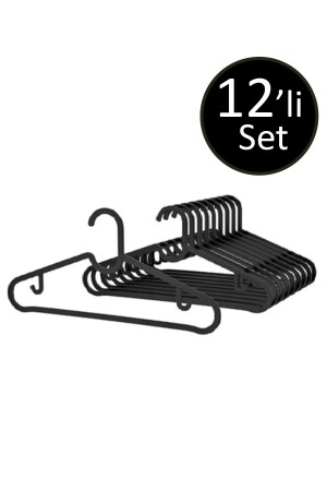 Clothes Hanger Scarf Hanger Shirt T-Shirt Hanger Unbreakable 12 Piece Set Black 12 pieces black - Gorilla