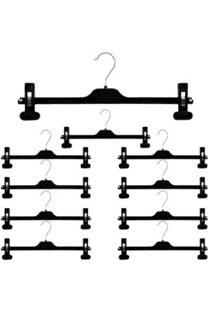 Clothes Hanger Skirt Hanger Latch Hanger Trouser Hanger 10 Pcs - No Name