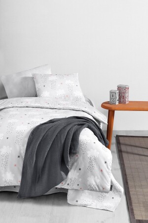 Clouds Bamboo Cotton Baby Duvet Cover Set Pink BAMCLOPMBB - Berolige