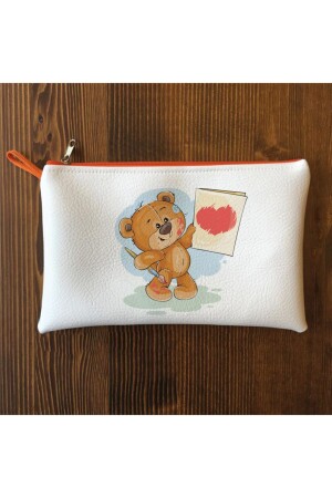 Clutch mit Teddybärmuster - Filemo Tasarım