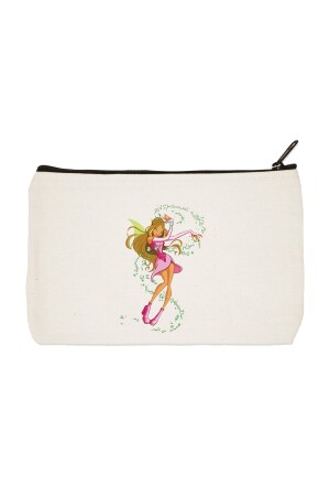 Clutch Winx Flora Printed Cloth Makeup Bag - Pen Holder - Handbag - Designedfy