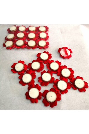 Coated Hand Candle for Henna Night (((Red))) Pack of 12 - Mimes