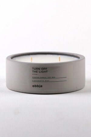 Cocoa and Cream Scented Candle - Decorative Candle with Concrete Pot - Obbje