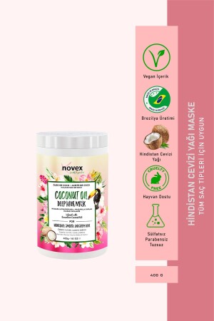 Coconut Oil - Nourishing and Repairing Anti-Breakage Coconut Oil Hair Mask 400g - Novex