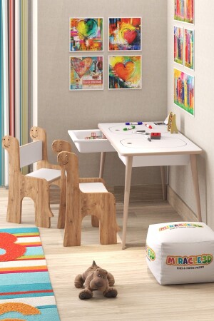 Çocuk Oyun Etkinlik Çalışma Masası Aktivite Masası 0032 - MİRACLE 3D