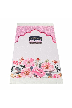 Çocuk Seccadesi Kabe Pembe 82×45 Cm 110 gr - Tesbih Hediyeli DY51-PEMBE - İkranur